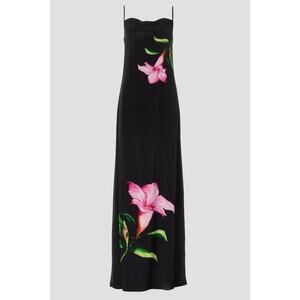 ROCOCO SAND Black Strappy Cowl Neck Maxi Dress size XS